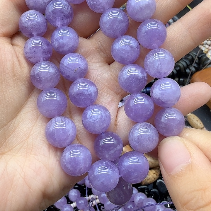 未镶嵌珠宝半成品水晶卡11+紫玉晶一条