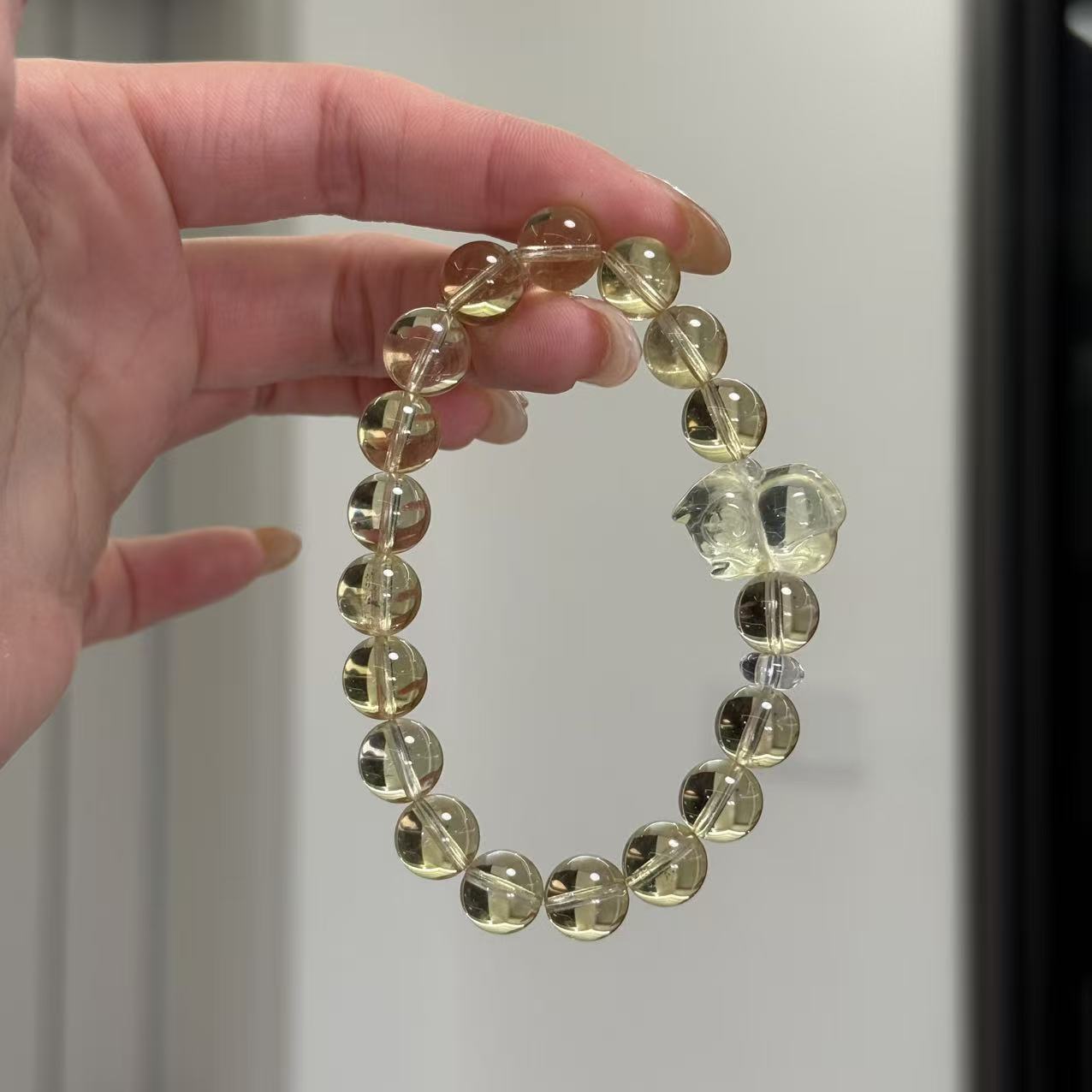 【马上有钱】净体黄水晶手串 多样性发一 W1537