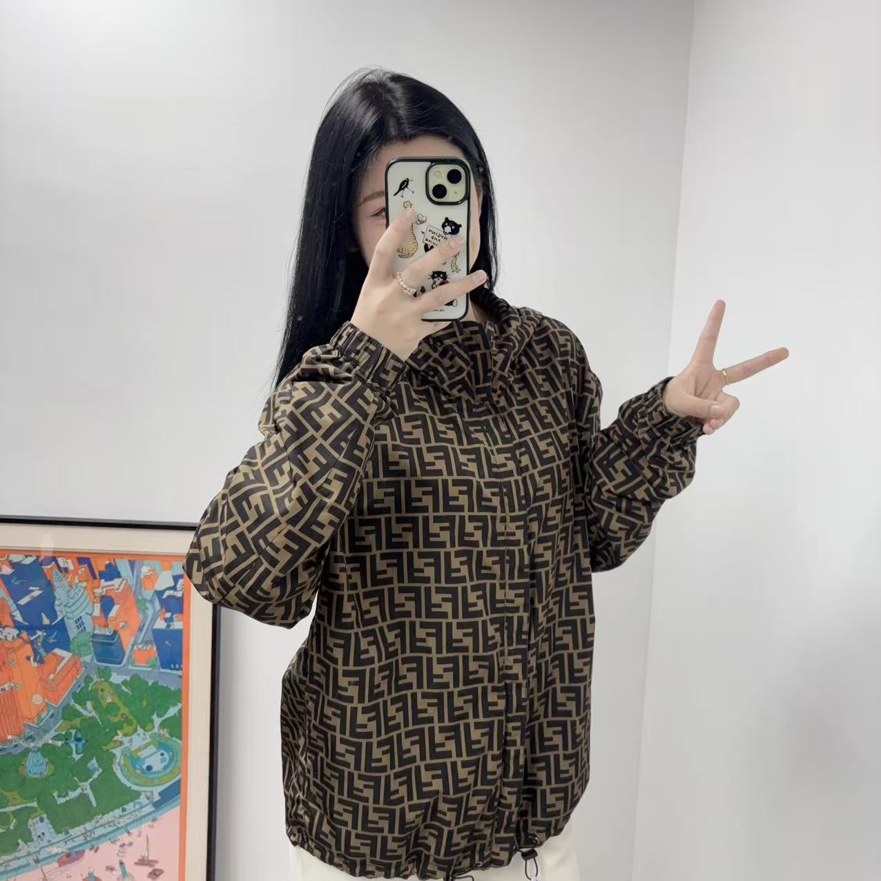 95新 FENDI/芬迪 长袖外套48码棕/251215HJQFY01