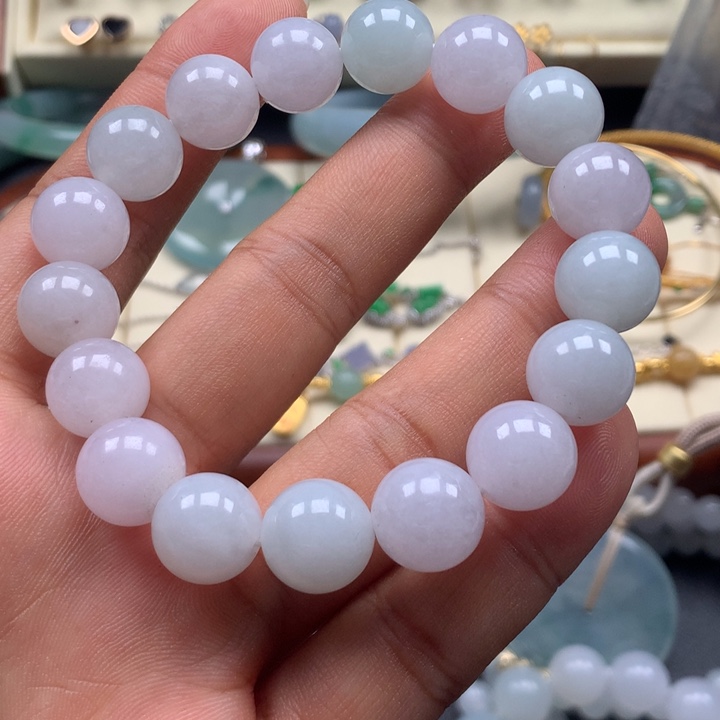 翡翠未镶嵌手链珠串