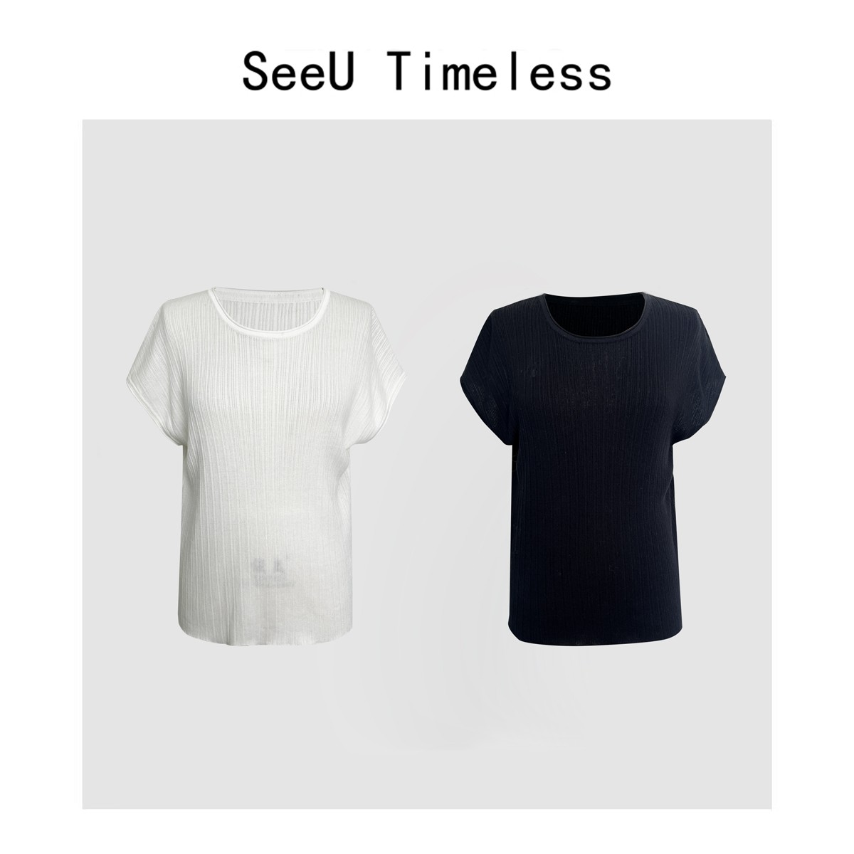 Timeless【精简衣橱】桑蚕丝简约百搭针织上衣针织衫GF2500467Z2