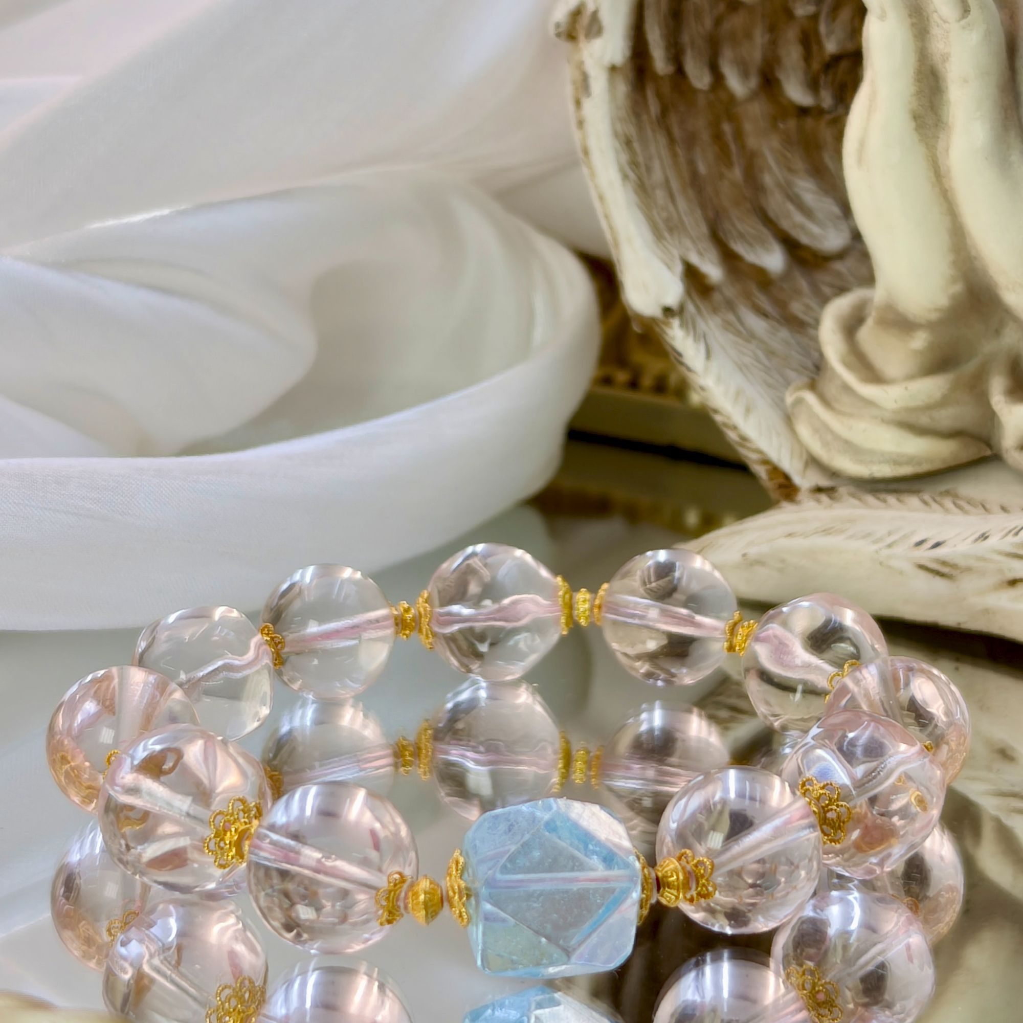 【灵柒】冰橘粉缘来无阻配比手串+名+日期