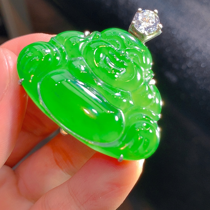 【闪购商品】翡翠颈饰银S925镶嵌翡翠