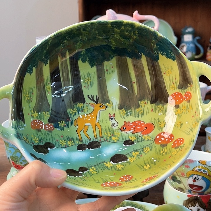 陶景德镇釉下手绘陶瓷 