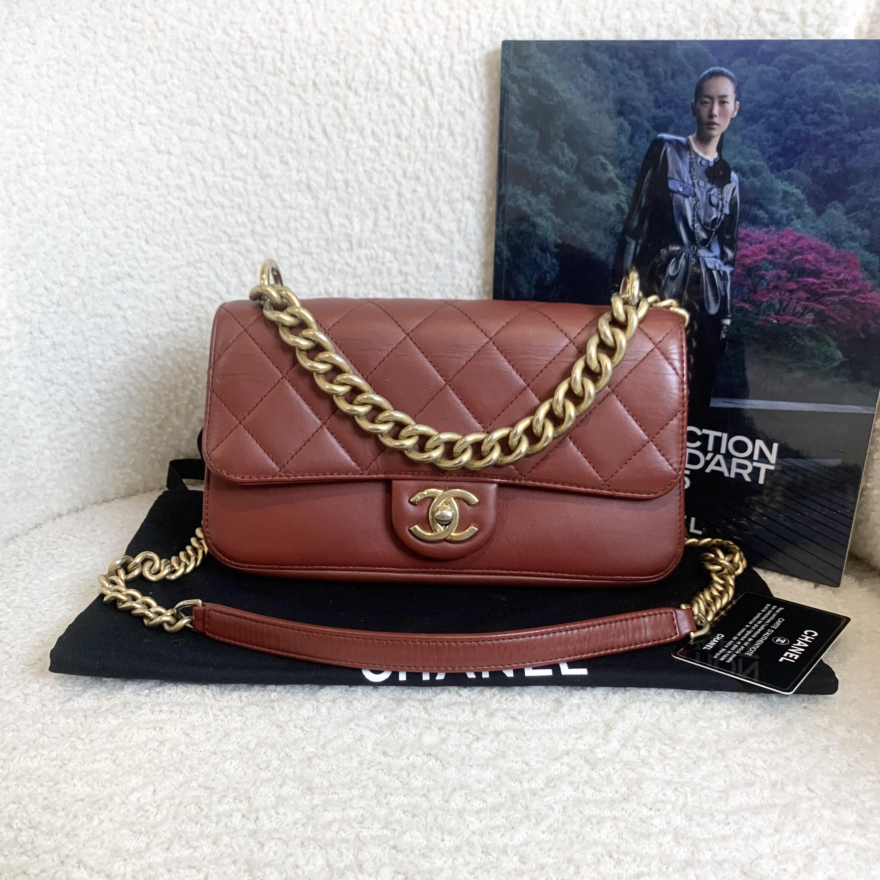 95新 Chanel/香奈儿 壹臻/红金大都会中号 26开 72476271 