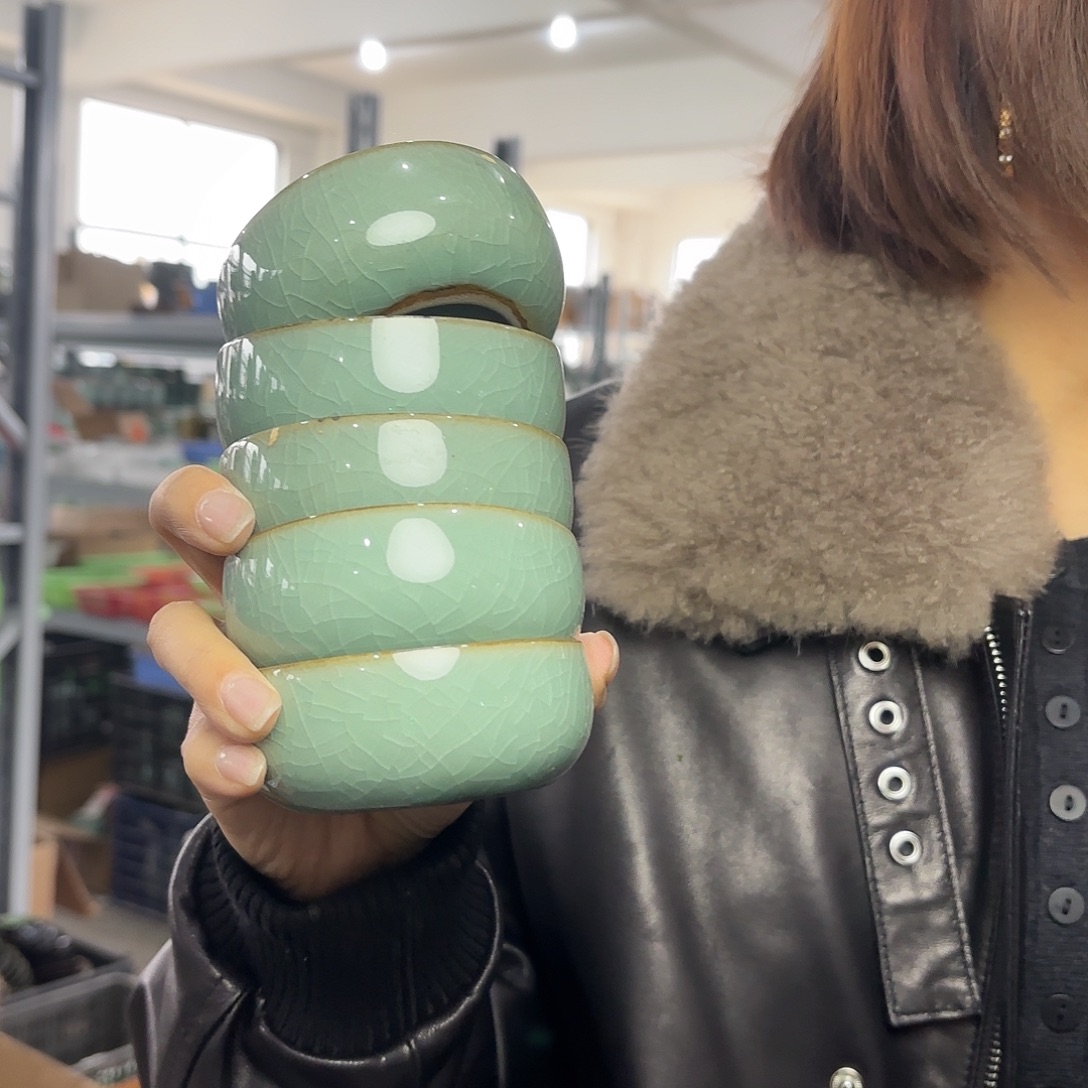 龙泉云间青瓷小米茶器