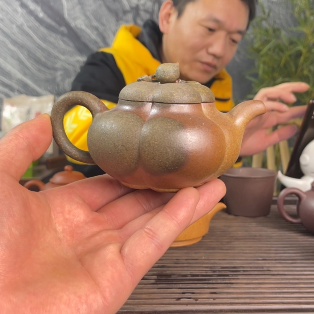 紫砂茶壶黄金段柴烧上合桃