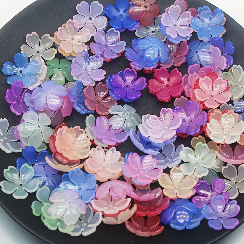 【小狐狸】精美五瓣渐变果冻樱花（只有花瓣）小盆栽摆件制作材料