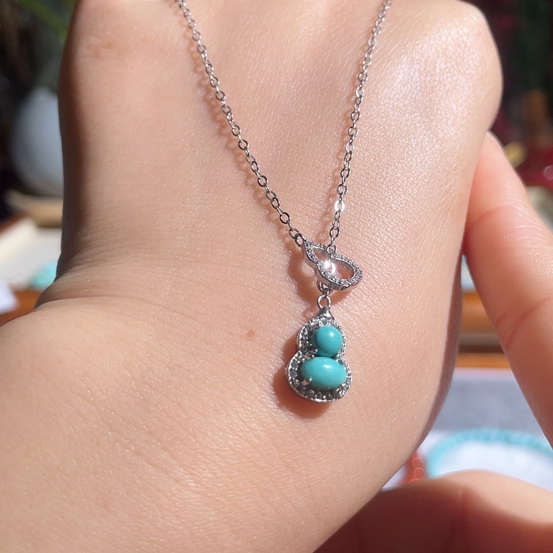 绿松石配饰银S925镶嵌