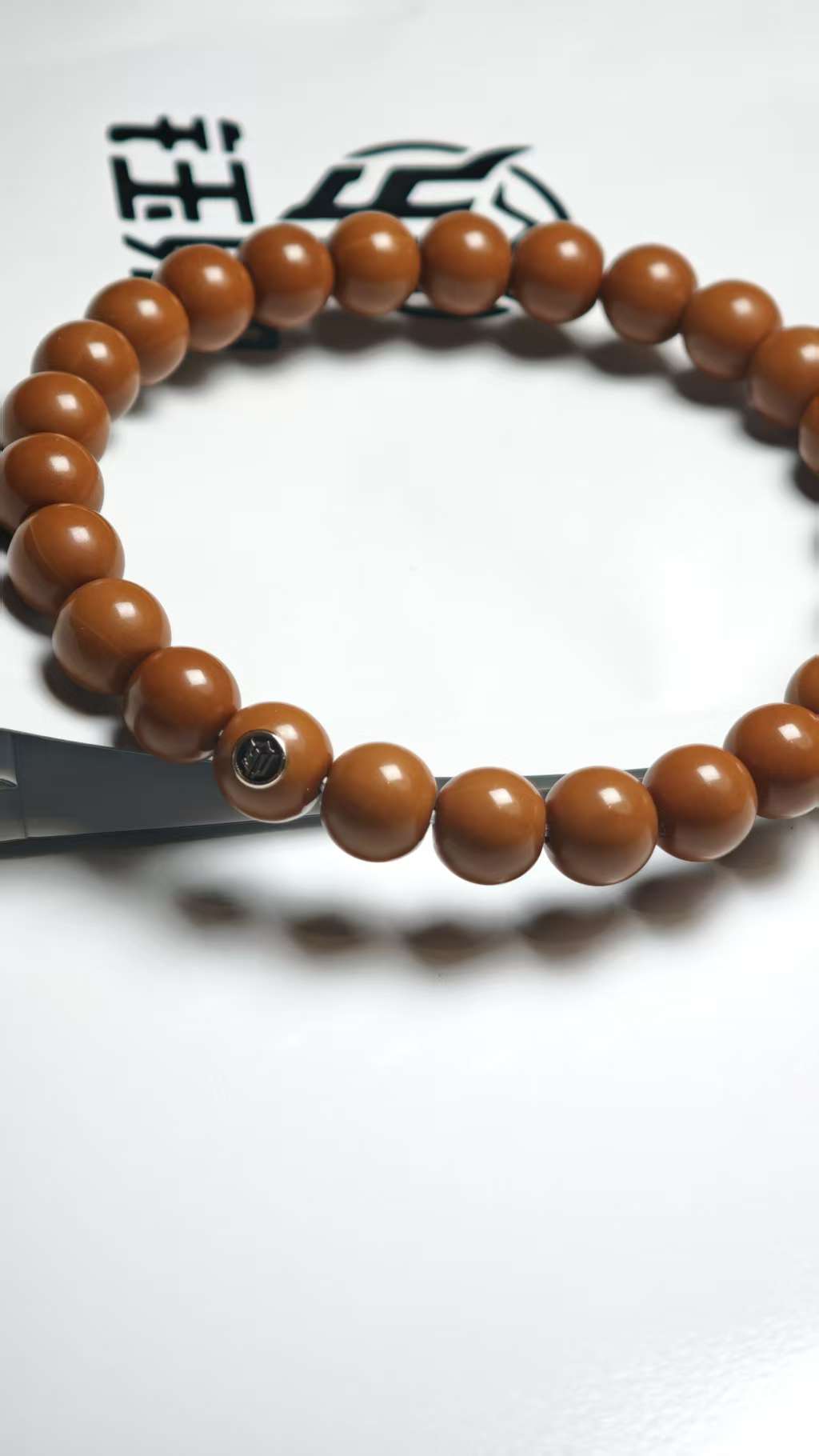 《钰卿》小馒头料单银标圆珠猴头手串9mm 单圈手串