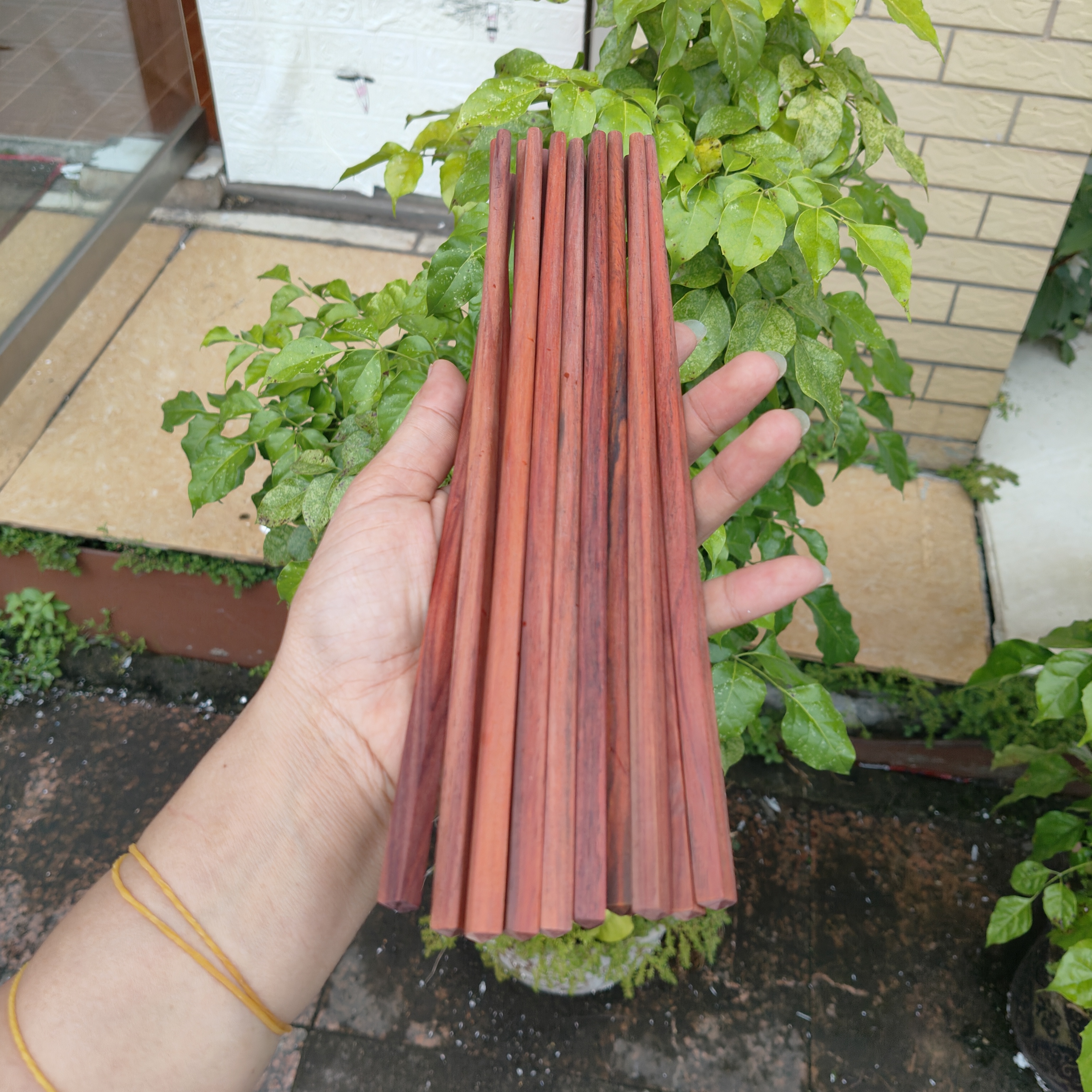 老挝实木原木筷子长25cm