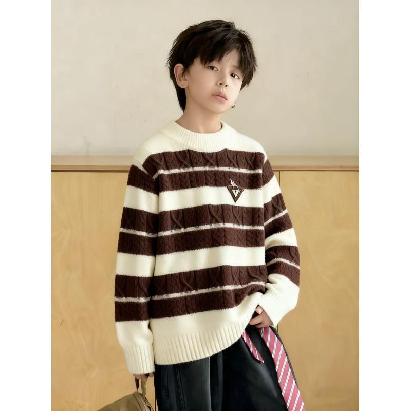 201127童装针织毛衣2025新款男童韩版时尚潮酷秋冬男童毛针织毛衣