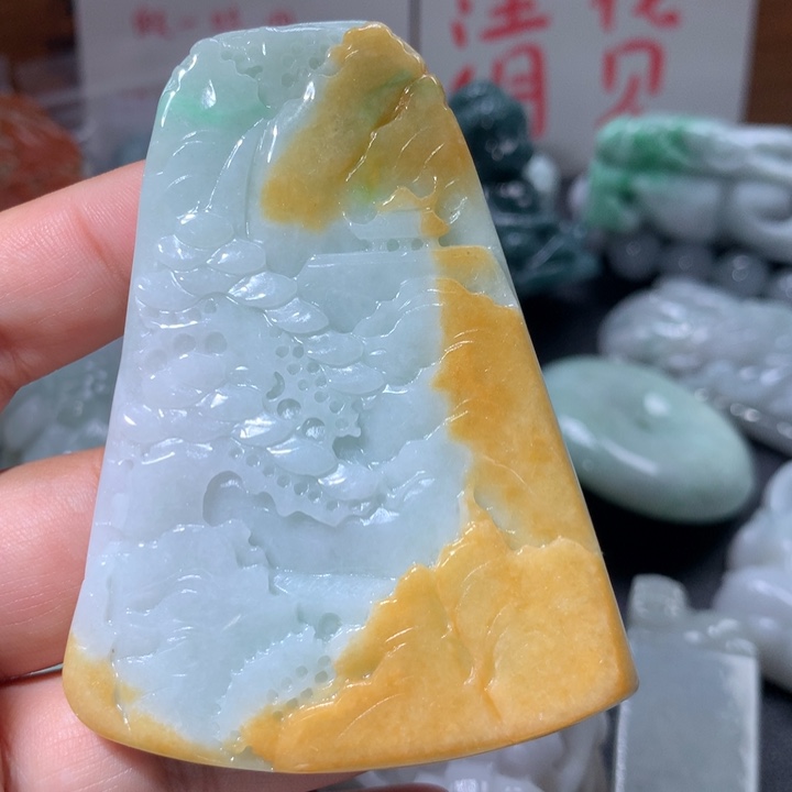 翡翠未镶嵌颈饰保真天然a货翡翠
