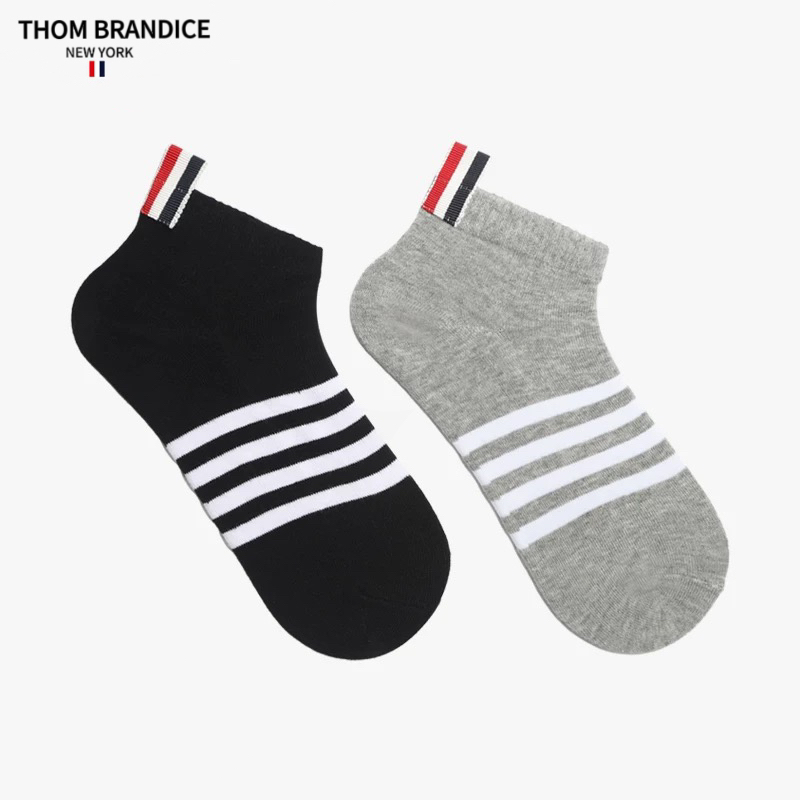 TB【官方正品】汤姆布郎/THOM BRANDICE/男士四条纹织带短袜船袜