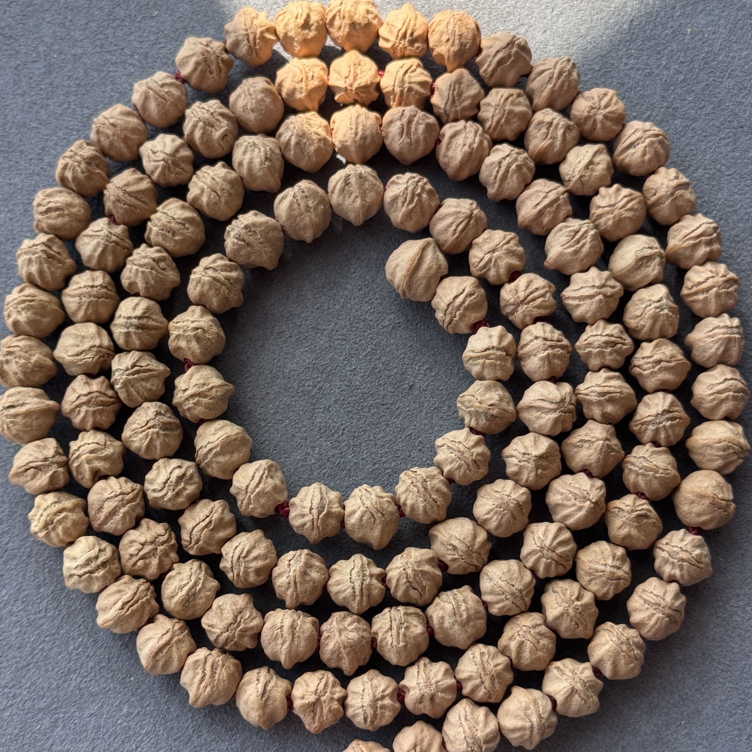 柏香籽微脏原桩单排横打百香籽佛珠108长串百香籽手串（送工具）