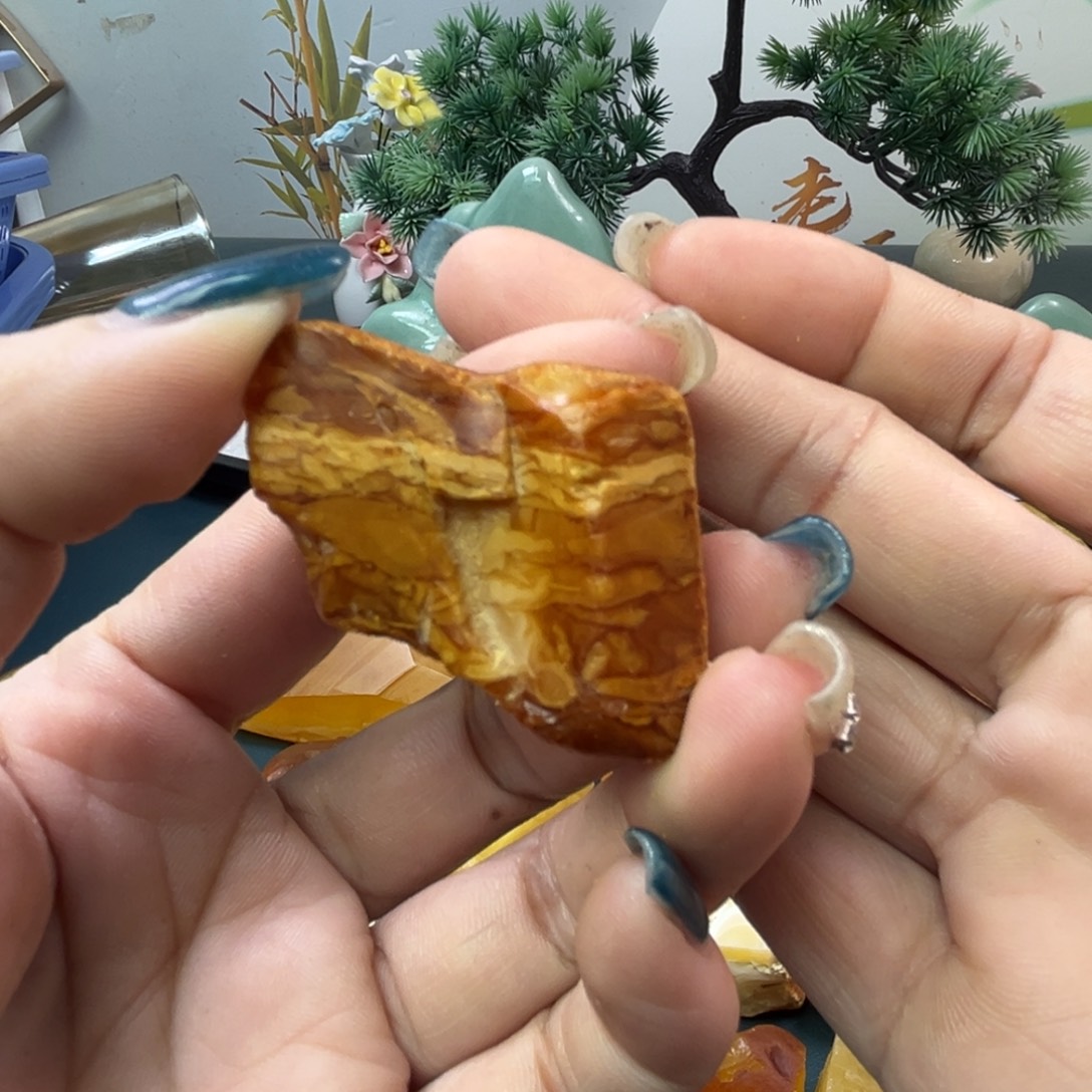 定制琥珀未镶嵌蜜蜡原石不退不换