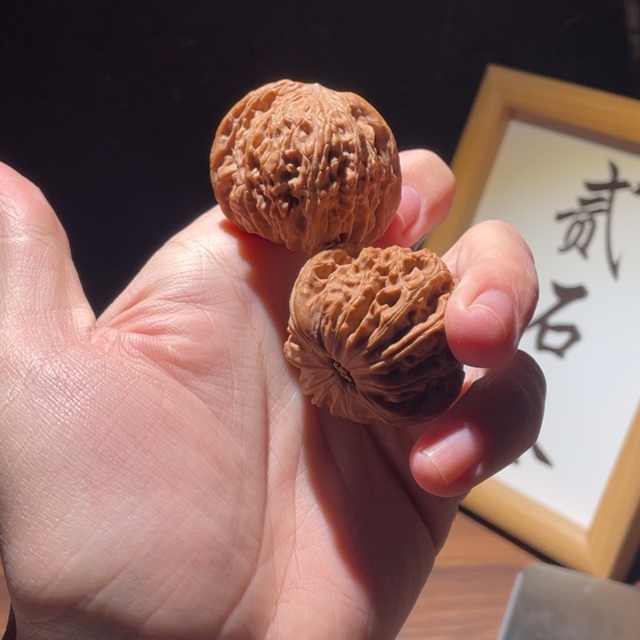文玩核桃把件41全品磨盘