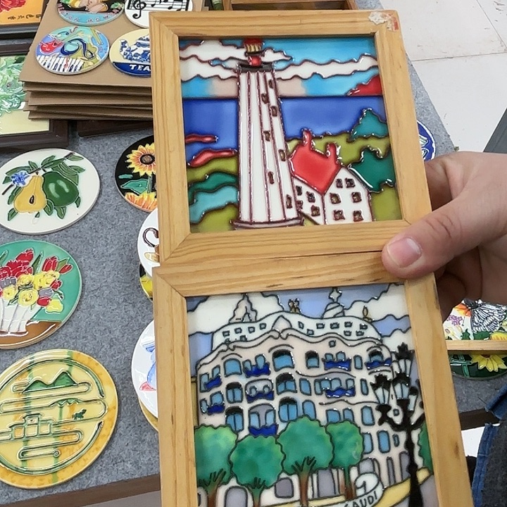 陶瓷板画10/10单瓷片两个