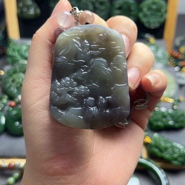 和田玉未镶嵌颈饰