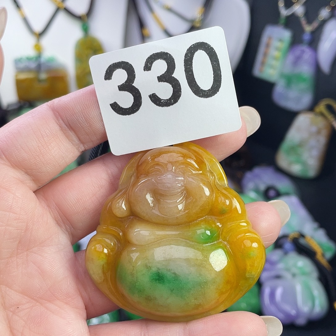 翡翠未镶嵌吊坠(赠链)