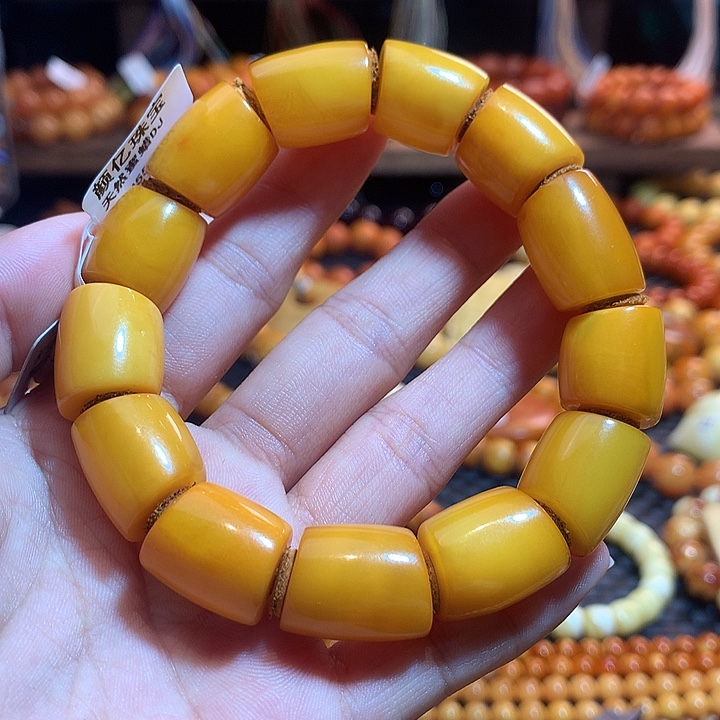 琥珀未镶嵌手链蜜蜡