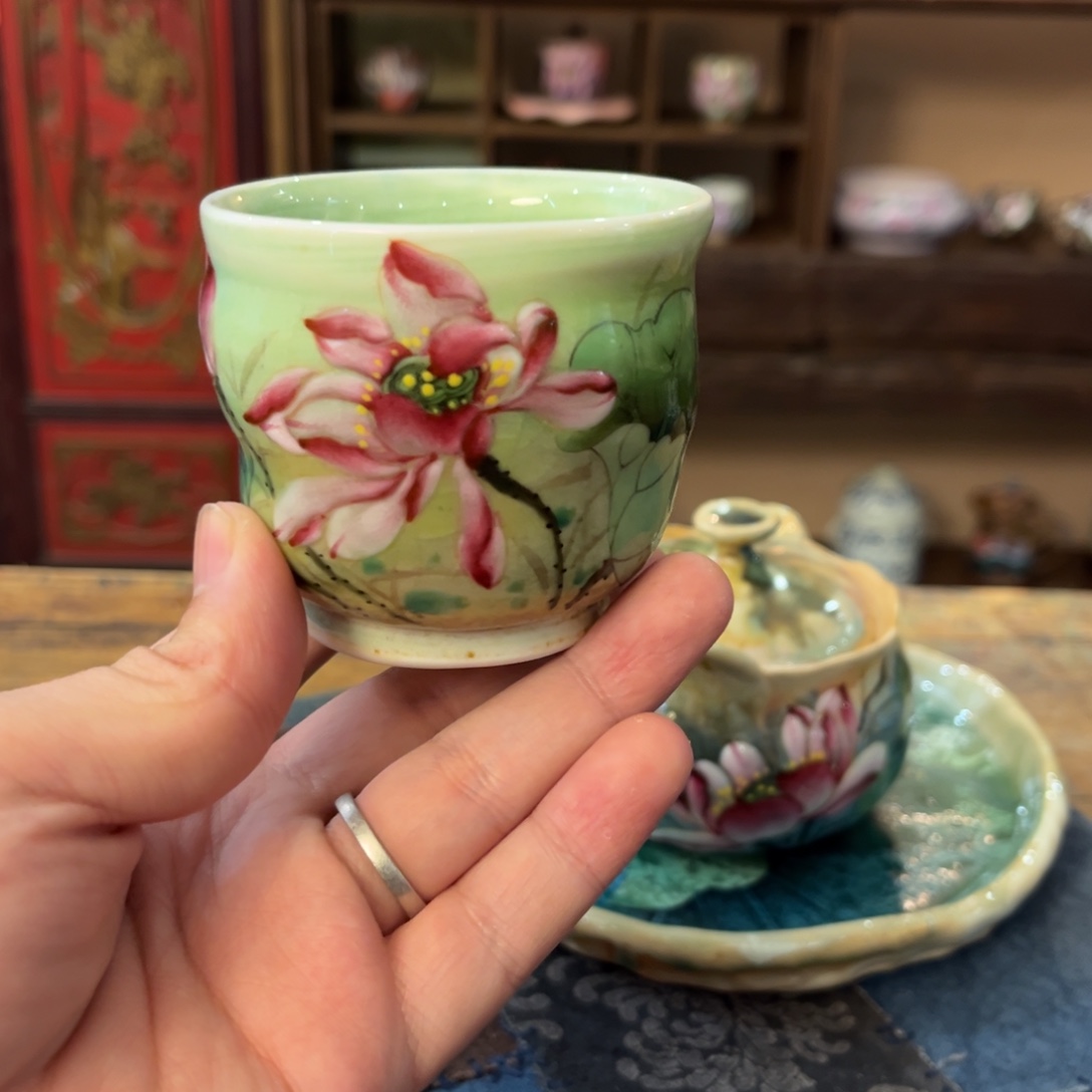 柴烧手工手绘陶瓷