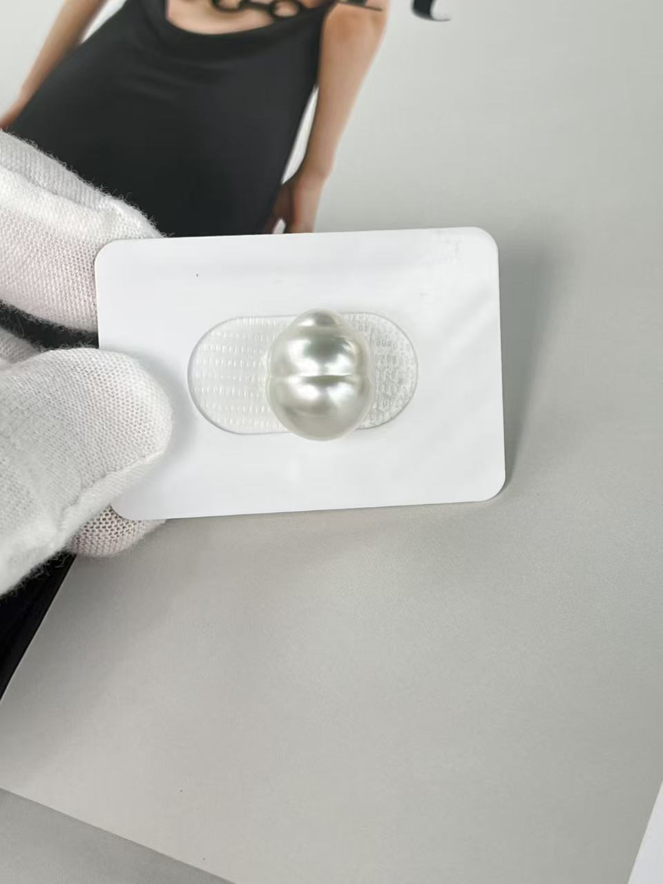 钟熠珠宝 天然海水珍珠 宝石光澳白13-14mm 简约 时尚 高级 轻奢