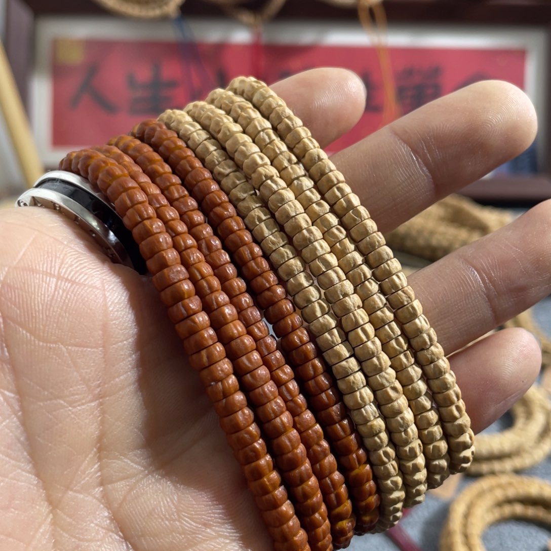 吊坠柏香籽/百香籽精工奶油玉化皮药片5mm