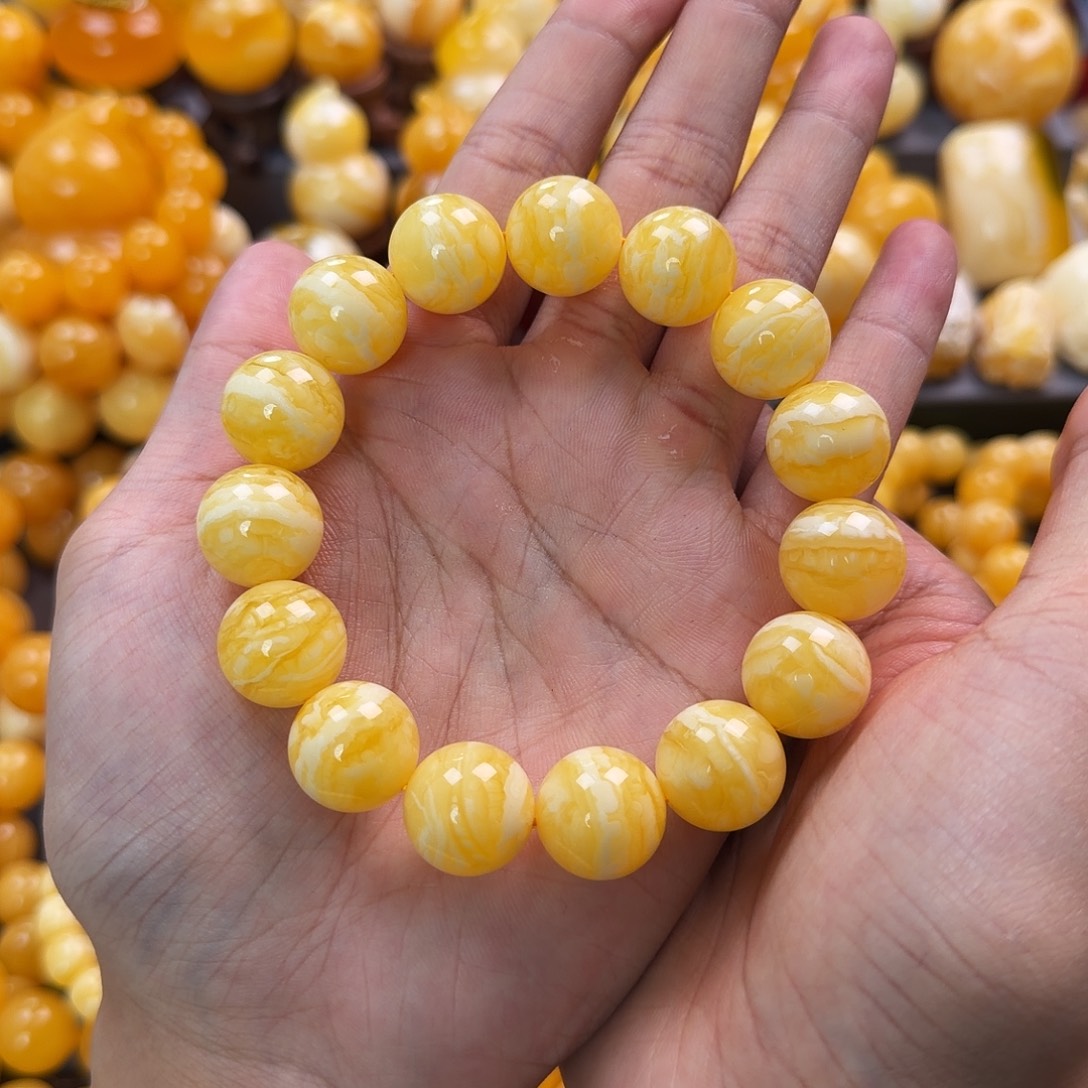 琥珀未镶嵌珠宝奇石16mm同料