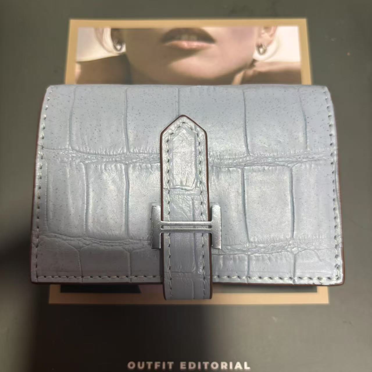 蛇年礼盒高定轻奢短款鳄鱼皮小卡包气质单肩斜挎手提包