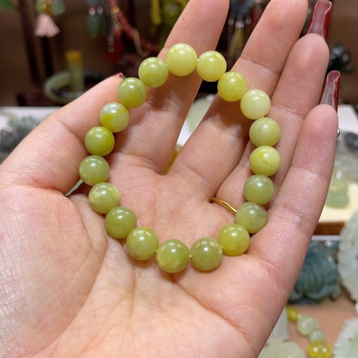 蛇纹石玉手链未镶嵌