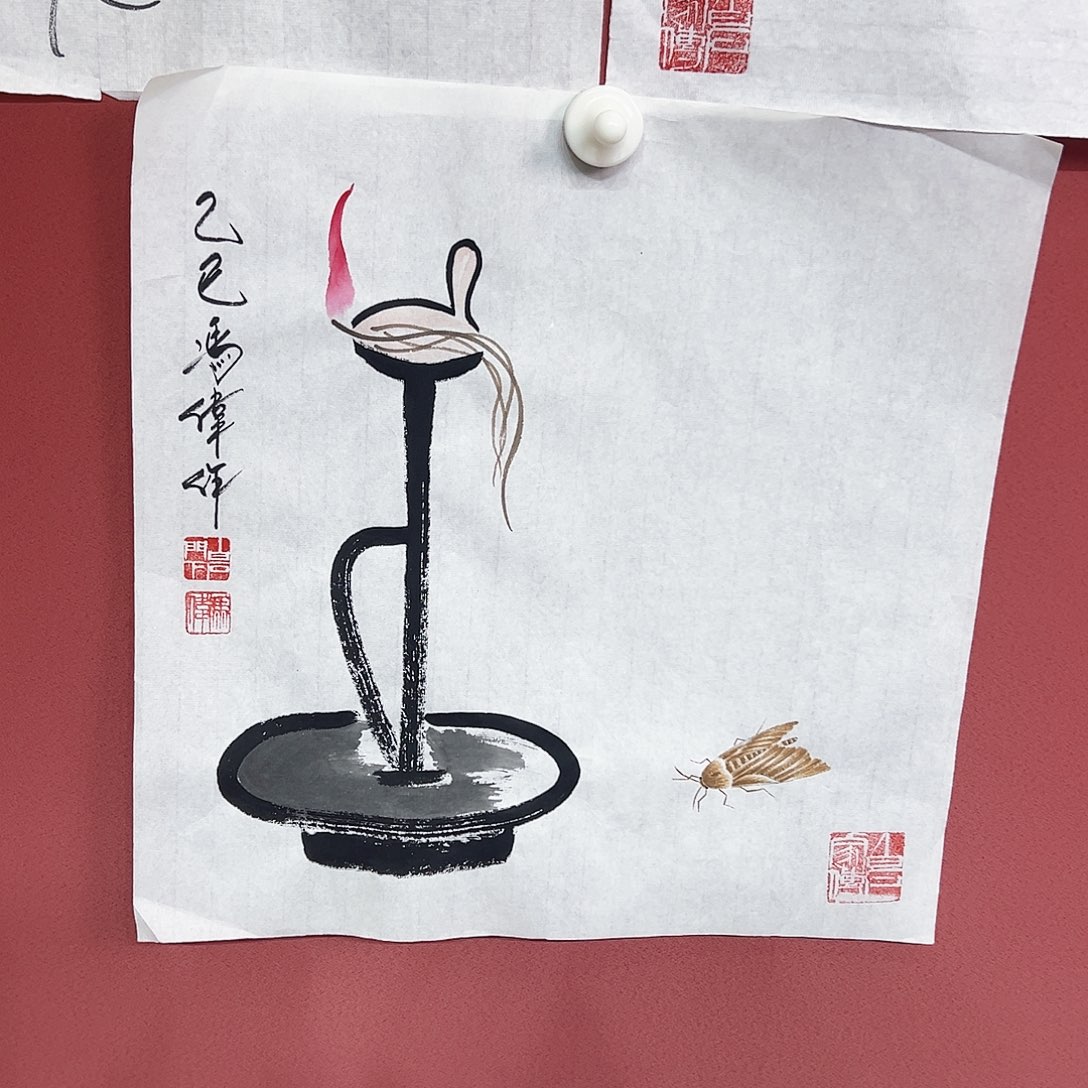 国画冯伟老师亲笔手绘国画作品慧