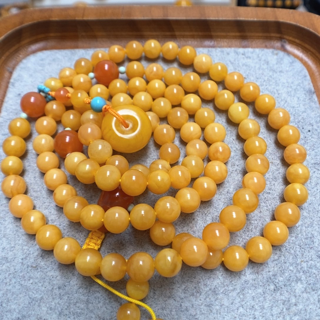 蜜蜡手串未镶嵌108秒价