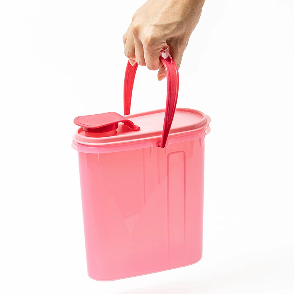 (海)1.9升粉色手提燕麦盒饮料壶冷藏保鲜干货