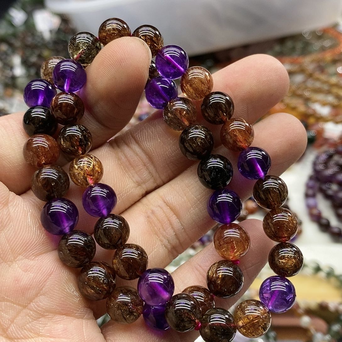 水晶手链未镶嵌多样性发货发一条