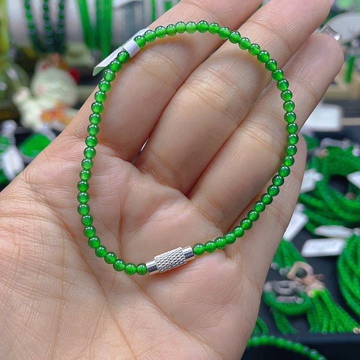 翡翠手链未镶嵌圆珠手链3