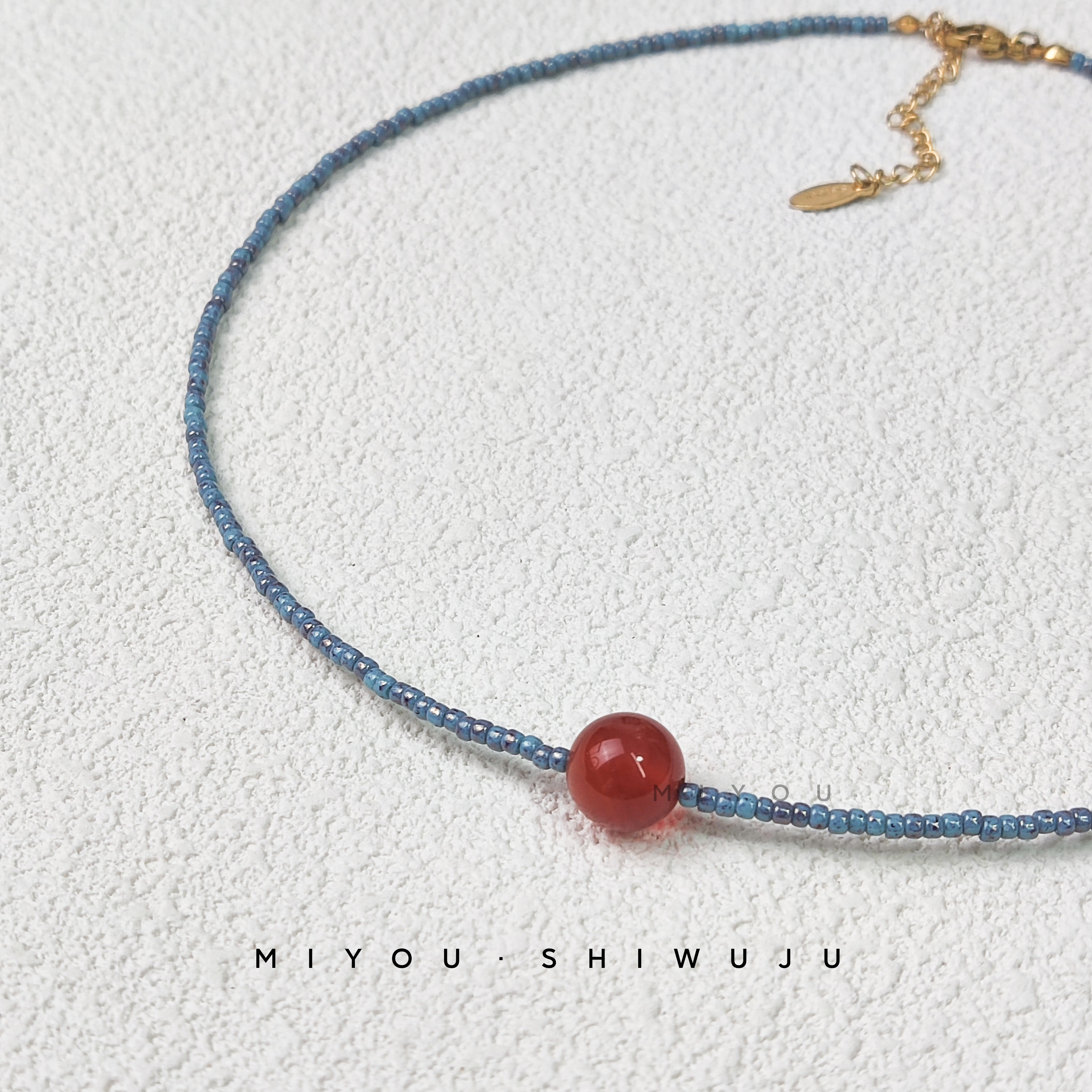 钛钢项链 【泰兰德】原创设计项链手工百搭瑙瑙手作小众