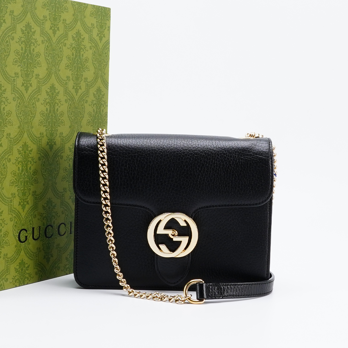 99新 GUCCI/古驰 【总仓】风琴包小号黑色/BG22000032