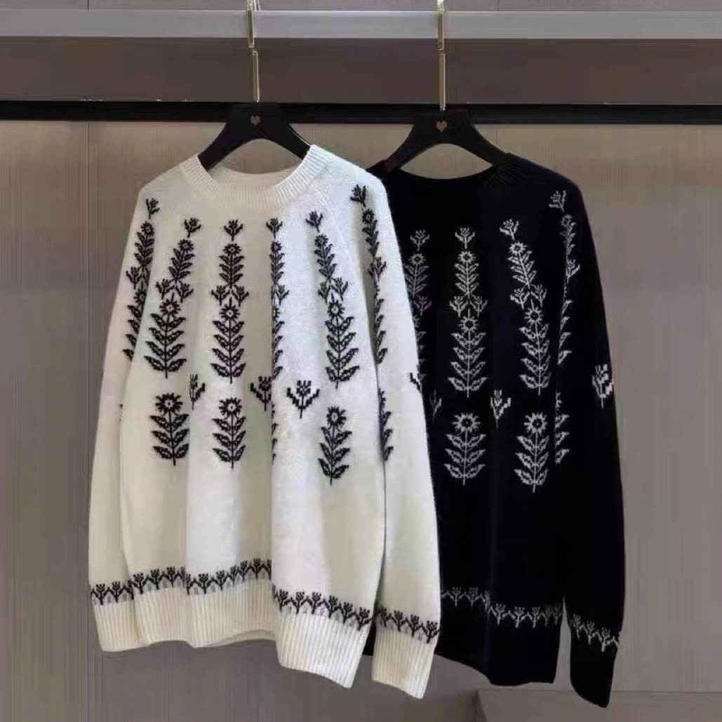 轻奢订单 少量库存 自带高级感十足 重工纯山羊绒衫女宽松慵懒风