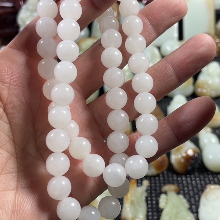 文***文和田玉（糖玉）未镶嵌手链