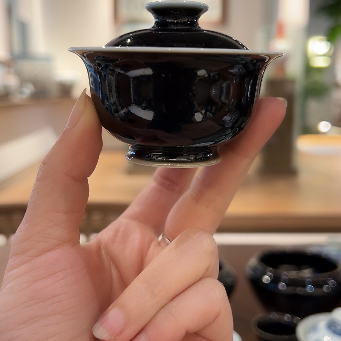 纯手工胎乌金釉天目釉