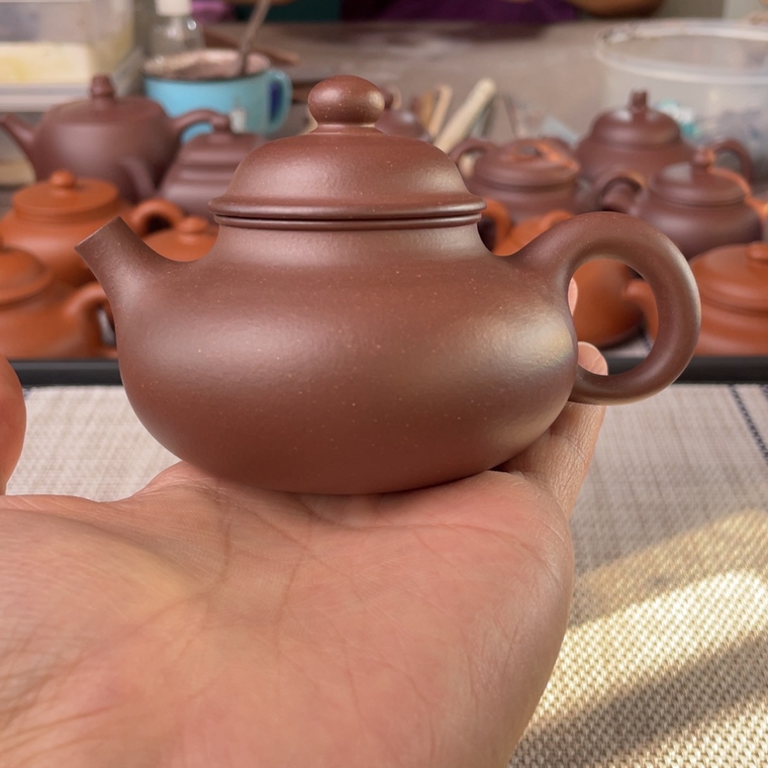 茶壶紫砂微瑕半手工台西紫泥容天壶150cc