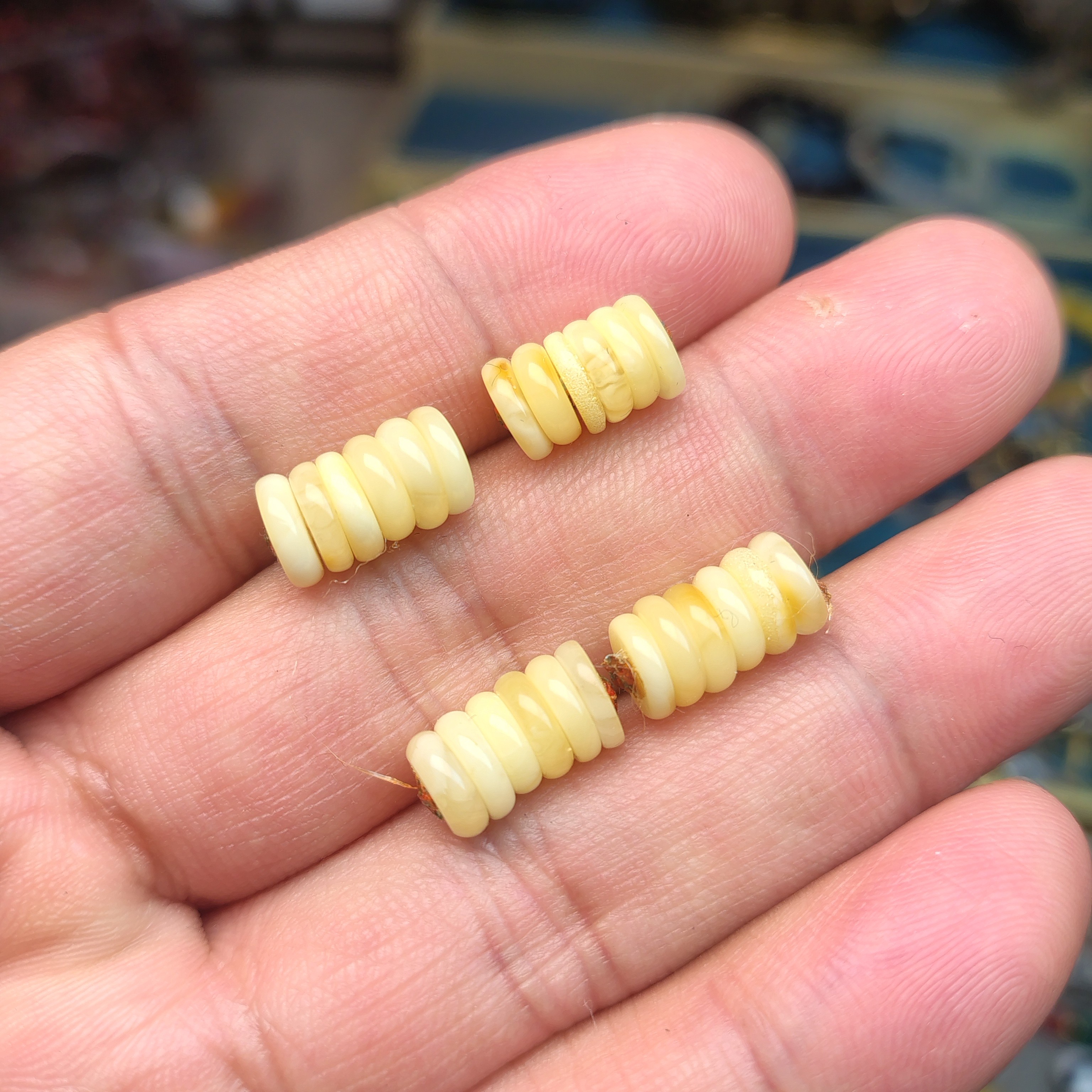 琥珀蜜蜡白花蜡俄料隔片6+尺寸文玩配饰原矿多样式发其一