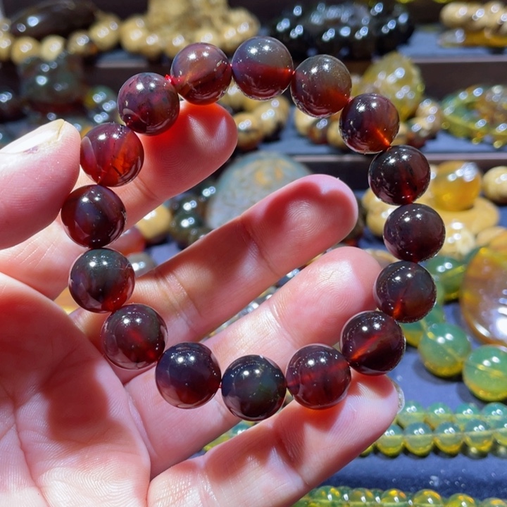 琥珀手链未镶嵌天然