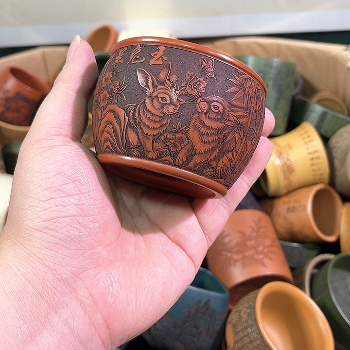 茶杯紫砂全手工紫砂主人杯