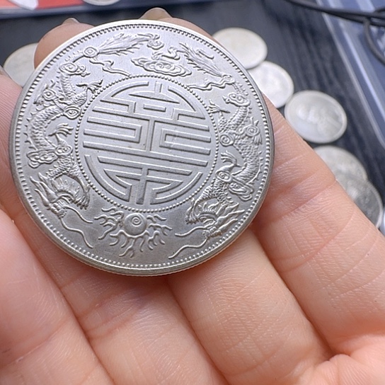 广东双龙双面定制。百分百纯银