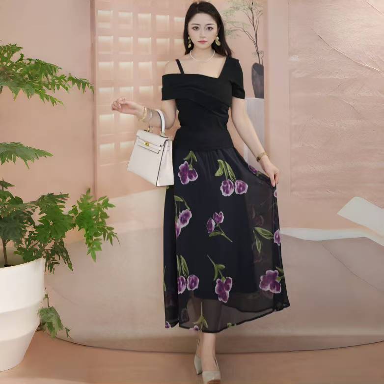 （杭州西湖专柜直发）2025夏季新品高腰遮肚显瘦半身裙女