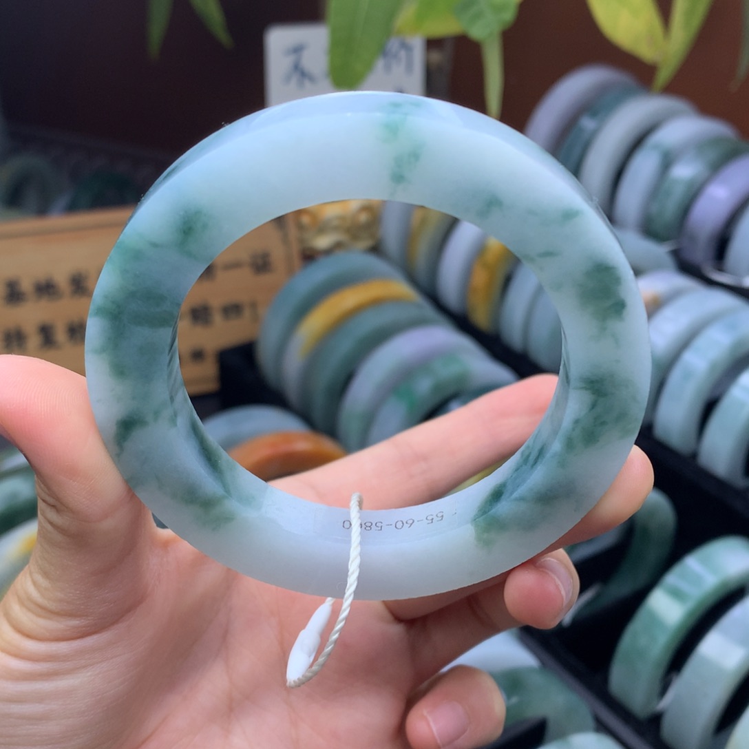 未镶嵌手镯定制翡翠定制不退不换55-60