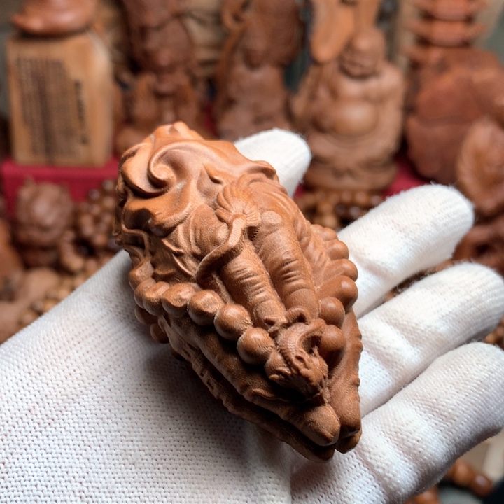 檀香木其他老山檀手把件吊坠