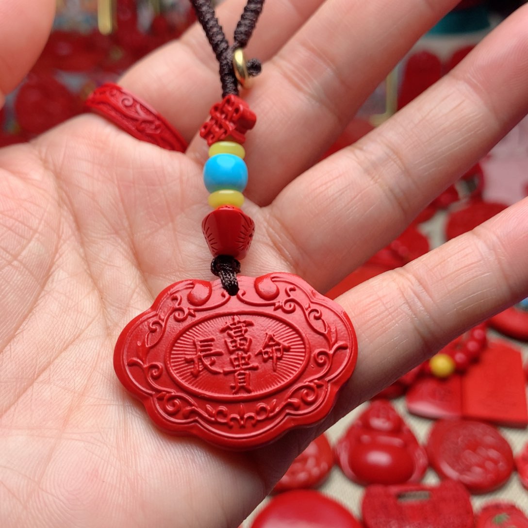 天然辰砂工艺品朱砂钥匙扣